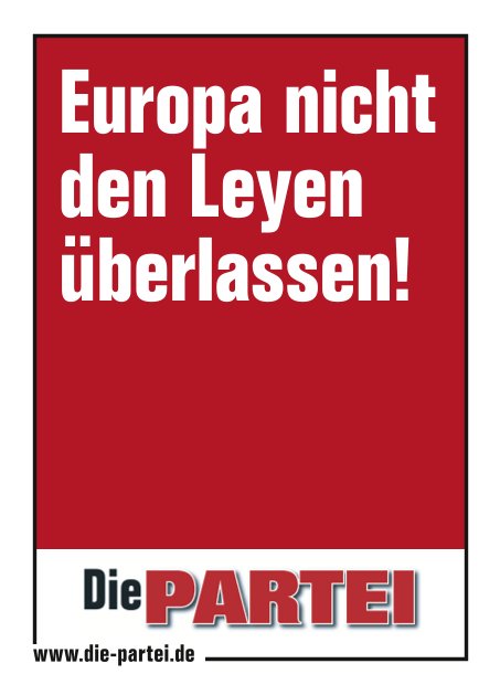 Europa nicht den Leyen überlassen A7