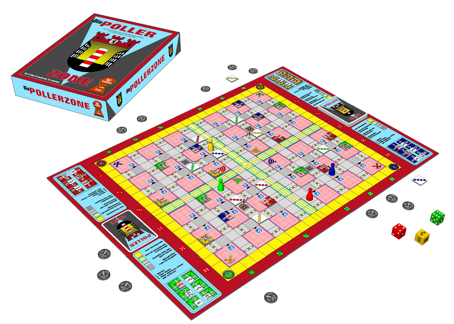 Die Pollerzone: das Brettspiel!