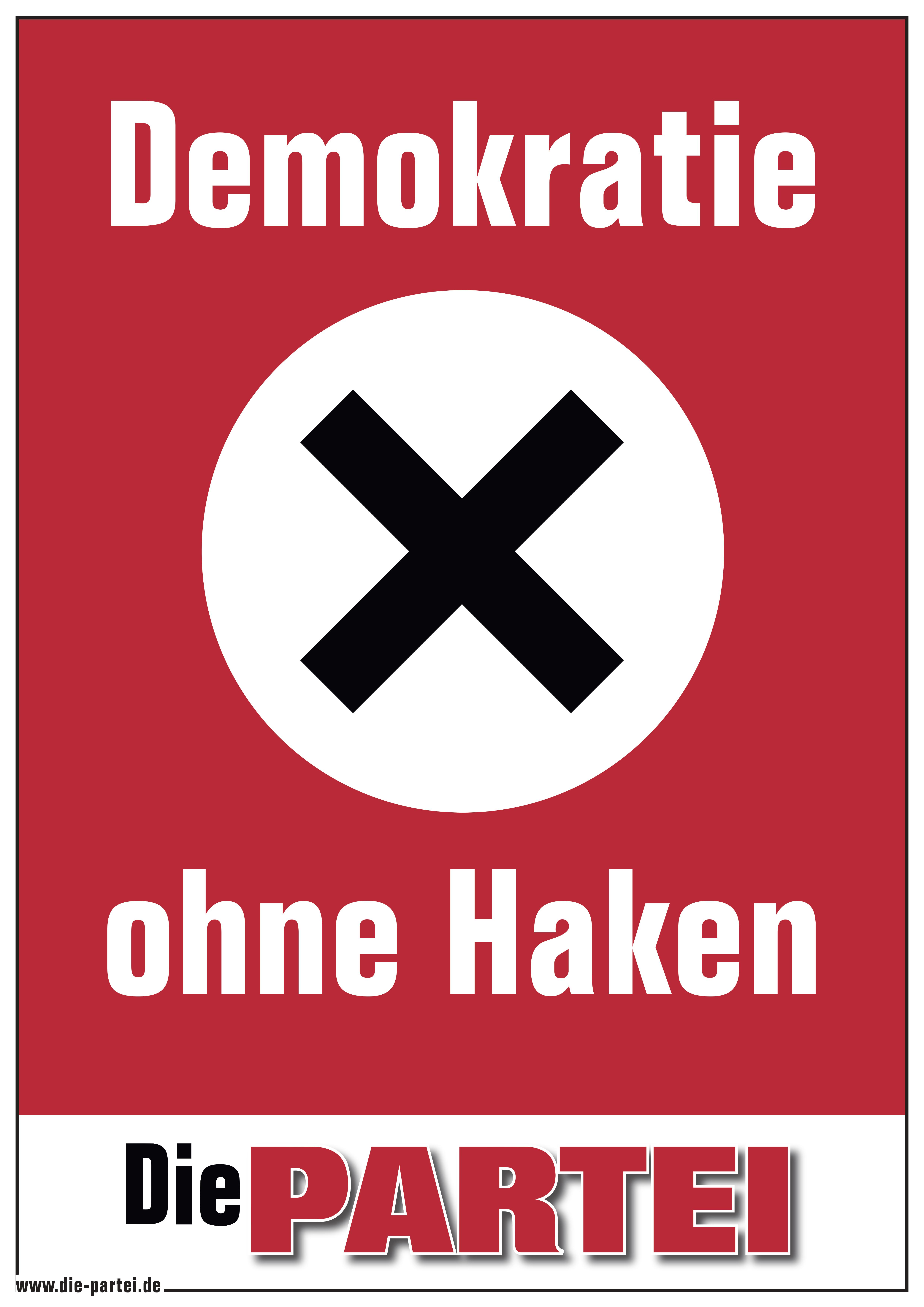 Poster A2 Demokratie Ohne Haken