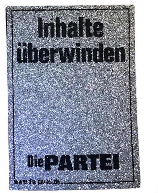 Glitzersticker: Inhalte überwinden! (50 Aufkleber - silber ) 