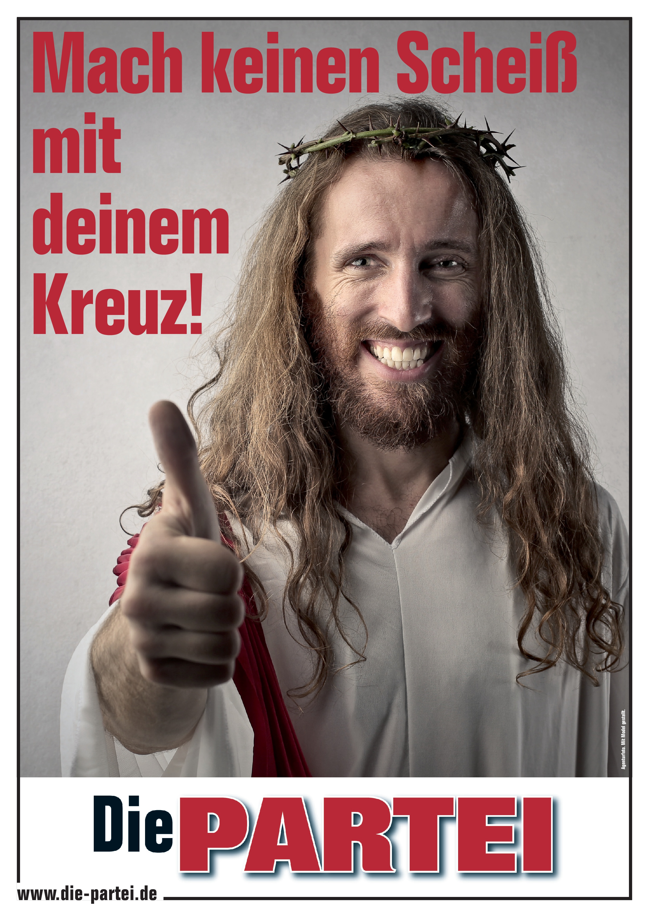 50 Mach keinen Scheiß mit deinem Kreuz! Aufkleber (DIN A6)