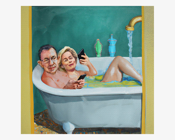 Kunstdruck "Heißes Bourla-Bad" von Rudi Hurzlmeier – 40 x 50 cm, signiert Kunstdruck "Heißes Bourla-Bad" von Rudi Hurzlmeier – 40 x 50 cm, signiert