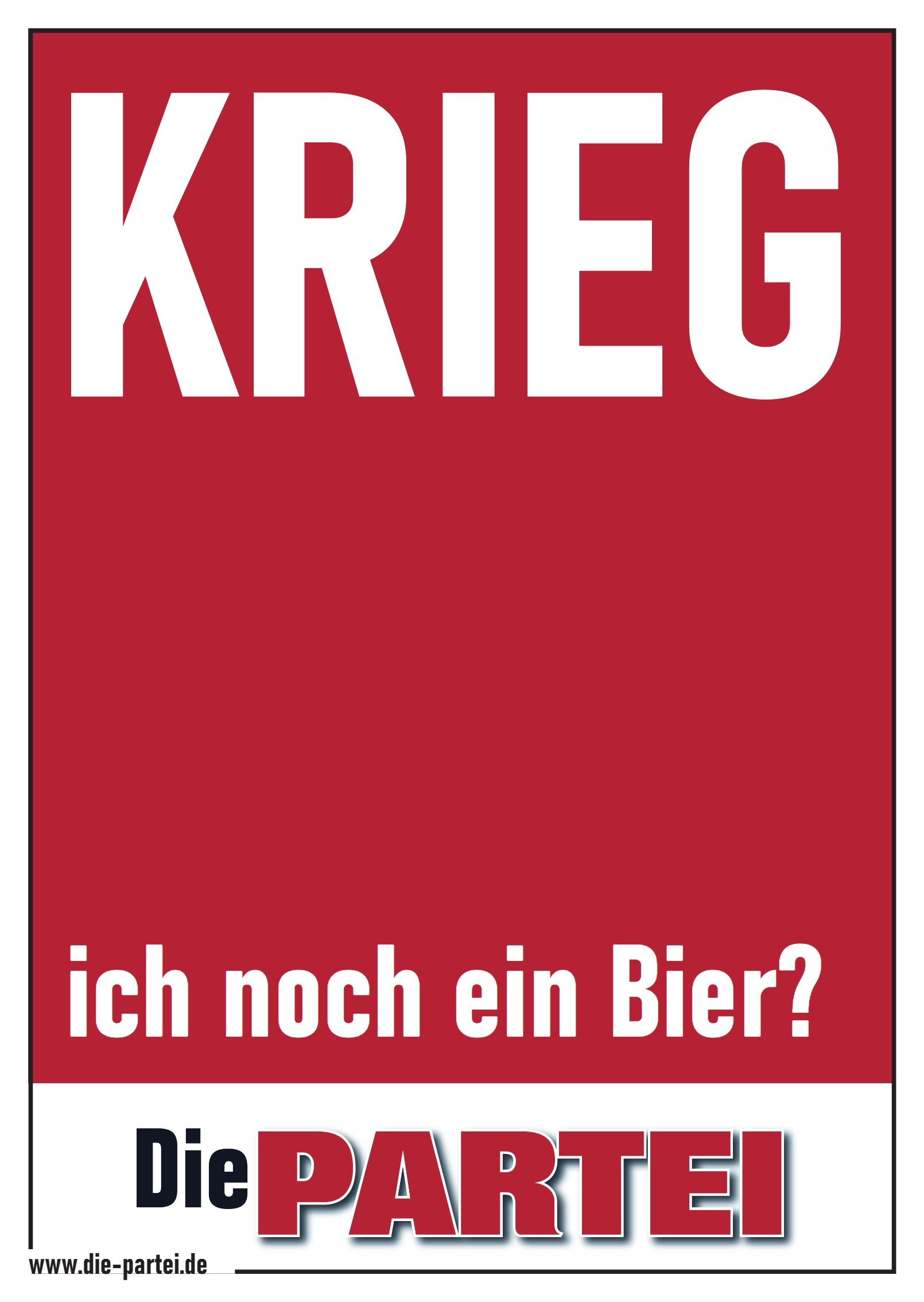 DIN A2 Plakat: Krieg ich noch ein Bier?