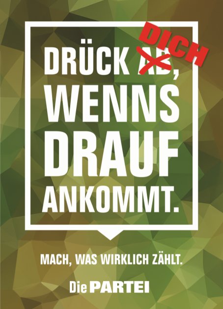 50 Aufkleber "Drück dich" (DIN A7)
