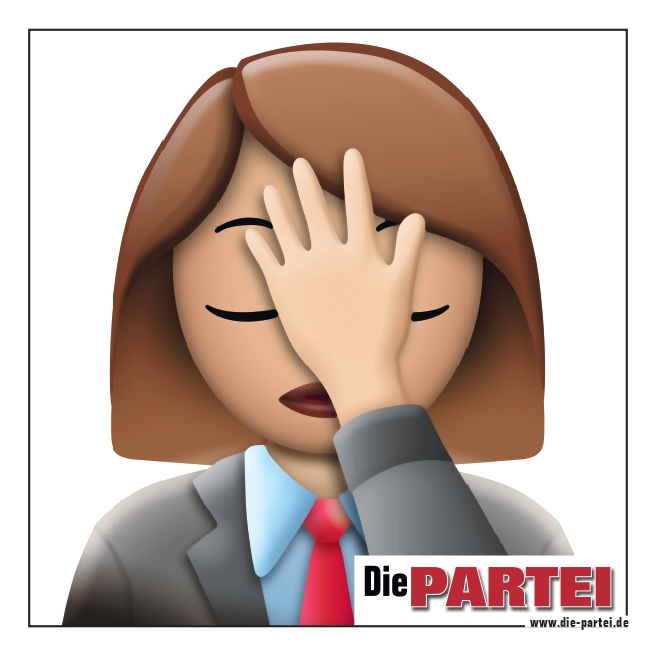 50 Facepalm Sticker quadratisch