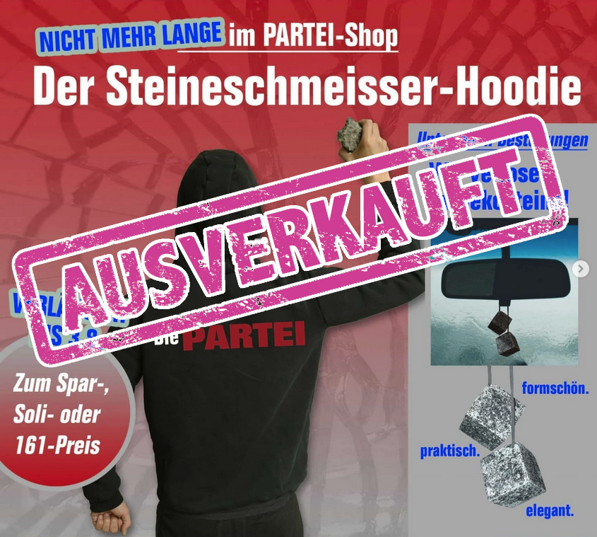 Der PARTEI Sachsen Soli-Hoodie - limitiert