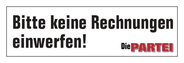 BIKE-label 3D Briefkastenaufkleber Silber – „Keine Rechnungen Oder Mahnungen“ (70x25 Mm)
